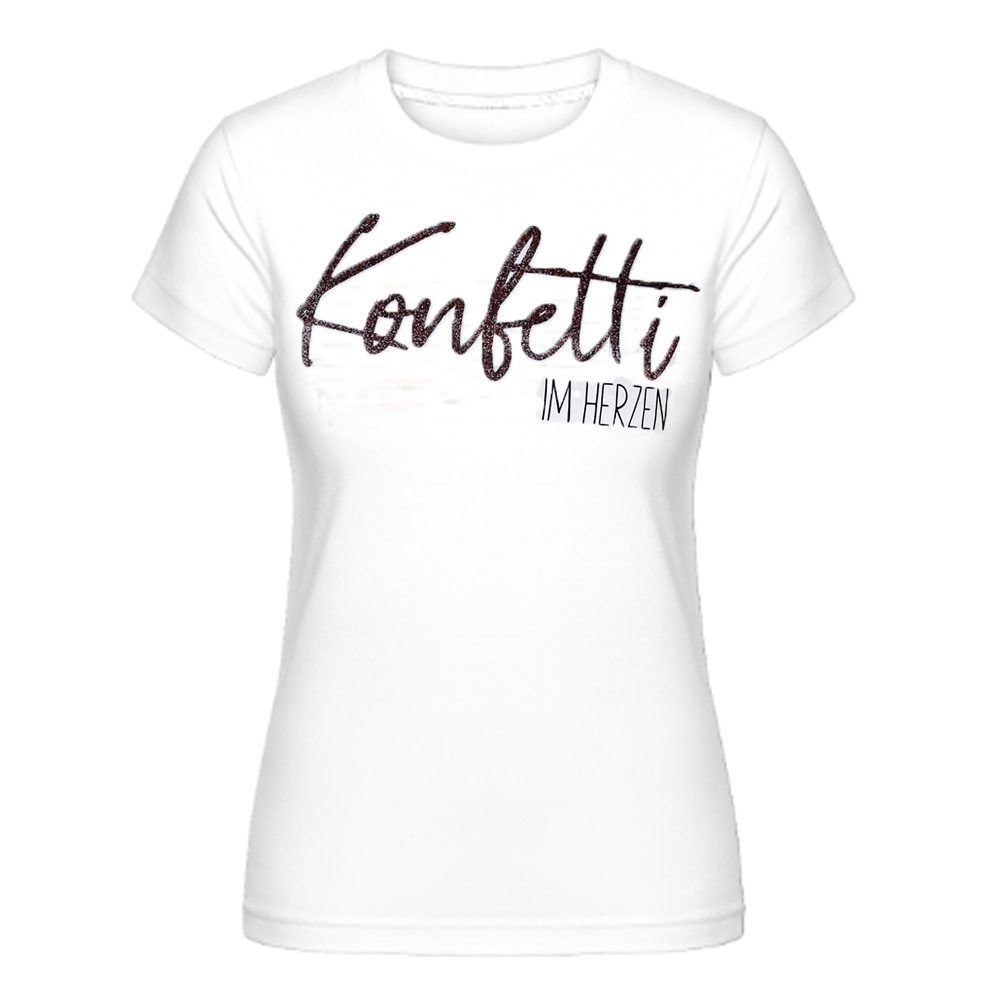Konfetti Im Herzen weiß Damen T-Shirt