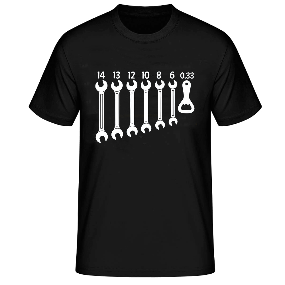 Schlüssel Öffner T-Shirt schwarz für Herren Vatertag Geschenk