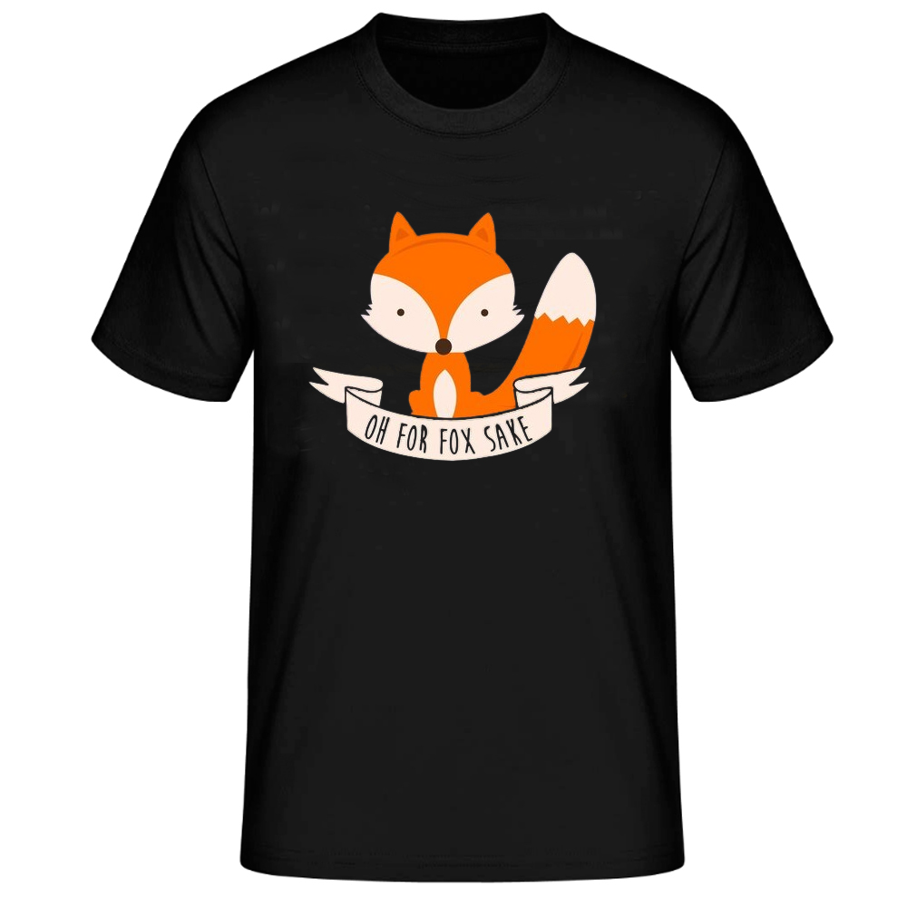 ‘’Oh For Fox Sake‘’ T-Shirt schwarz für Herren