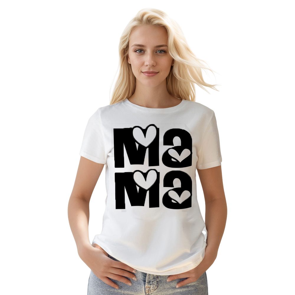 Muttertag Mama Druck weiß T-Shirt für Damen Kurzarm