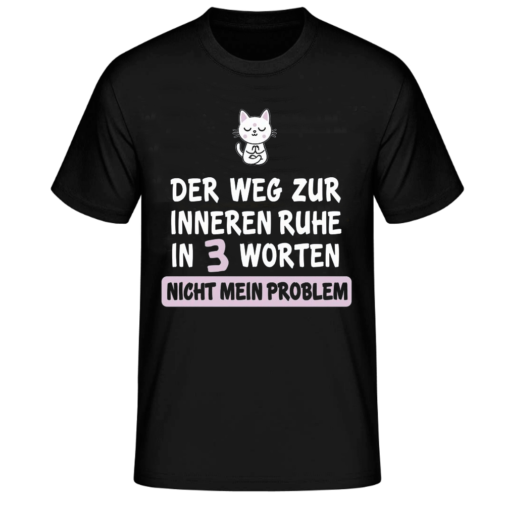 "Nicht mein Problem" T-Shirt schwarz für Herren