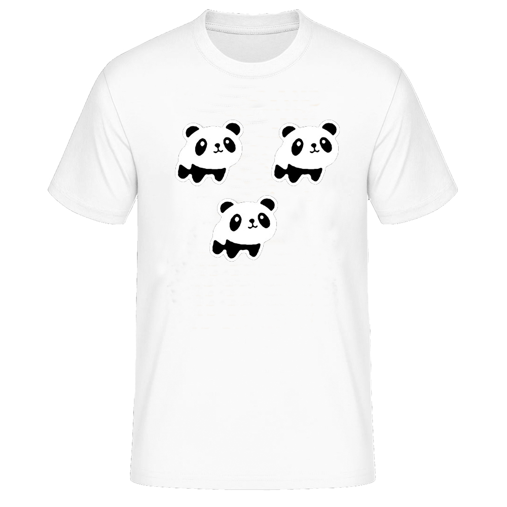 cute Panda T-Shirt weiß für Herren