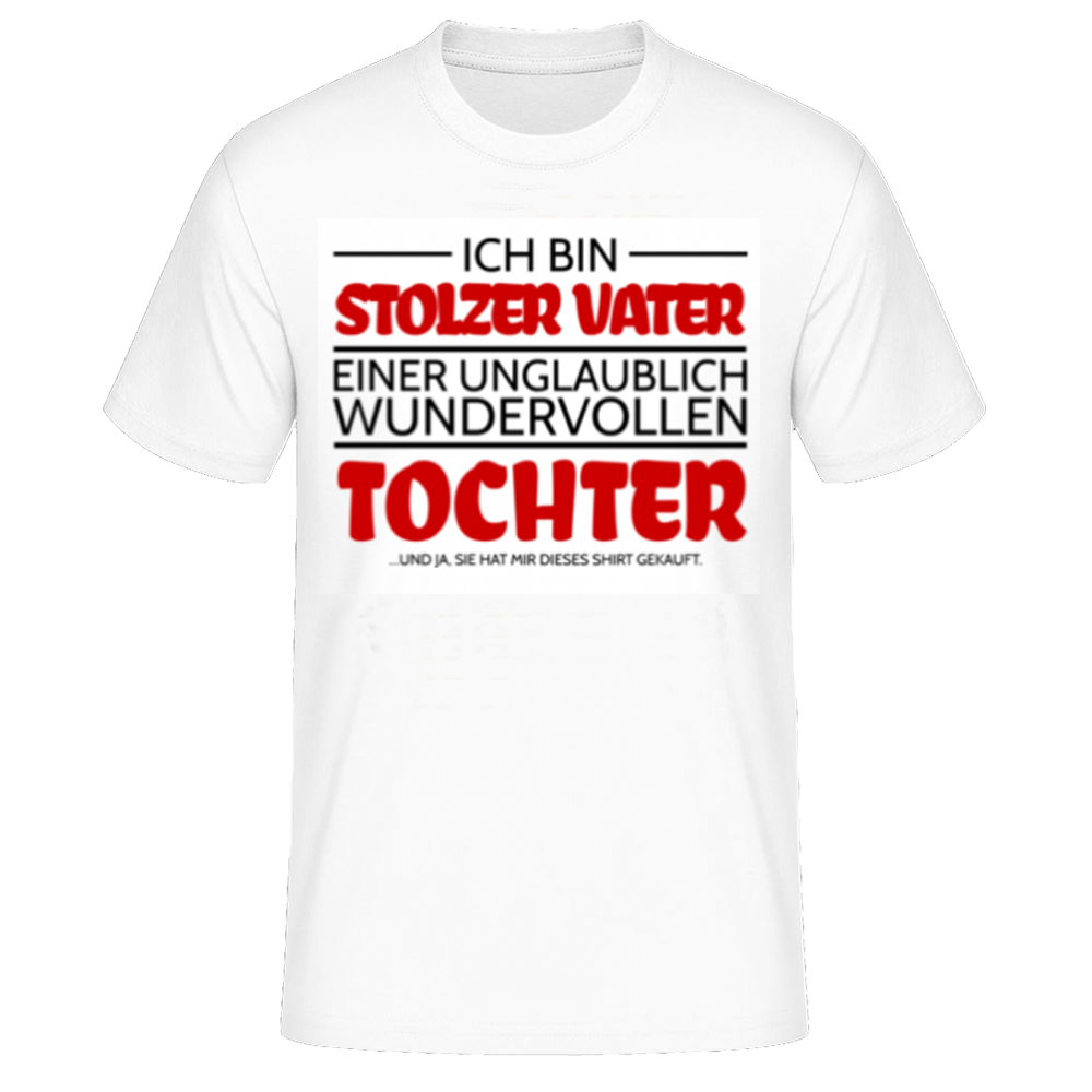 Stolzer Vater Einer Tochter Vatertag Männer T-Shirt für Herren