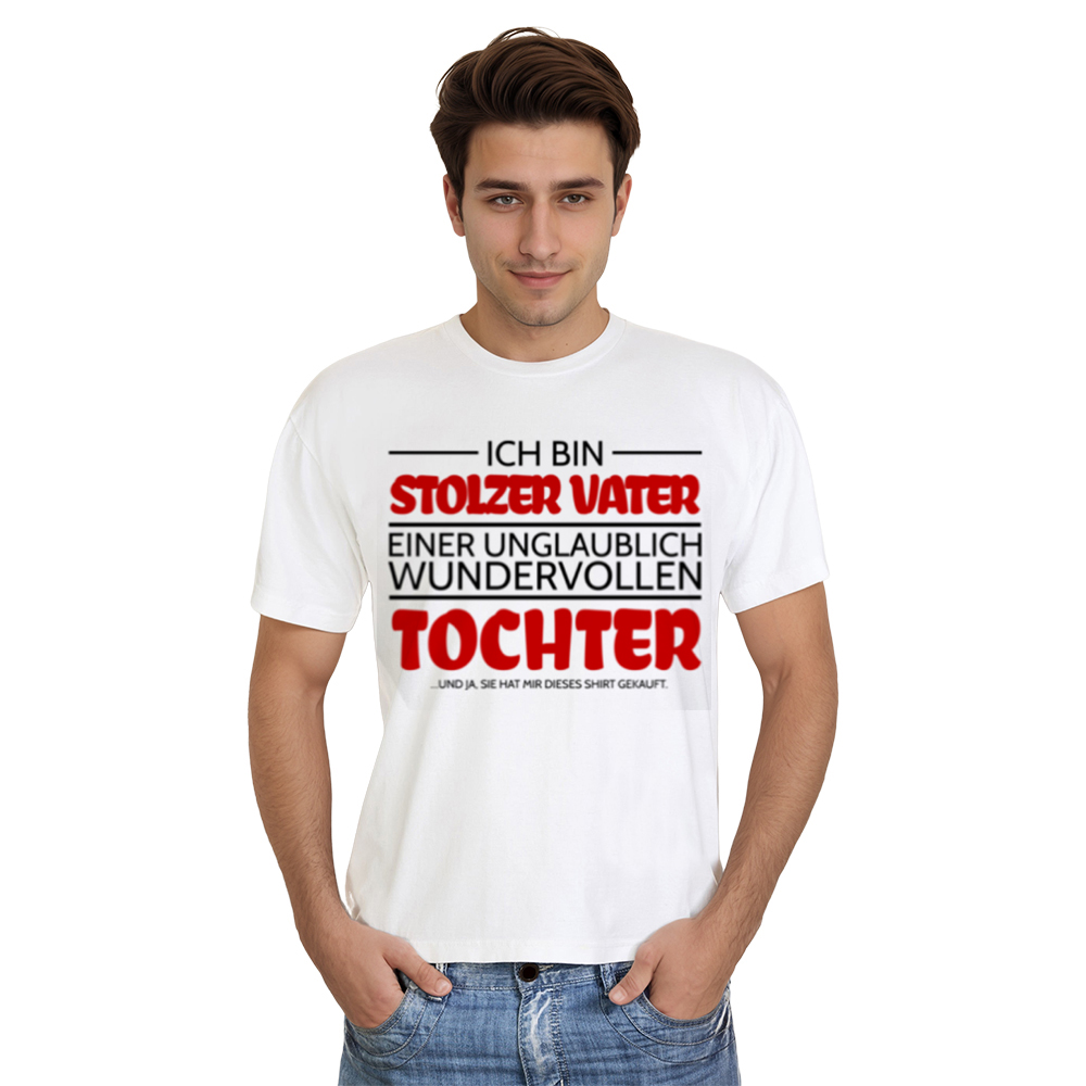 Stolzer Vater Einer Tochter Vatertag Männer T-Shirt für Herren