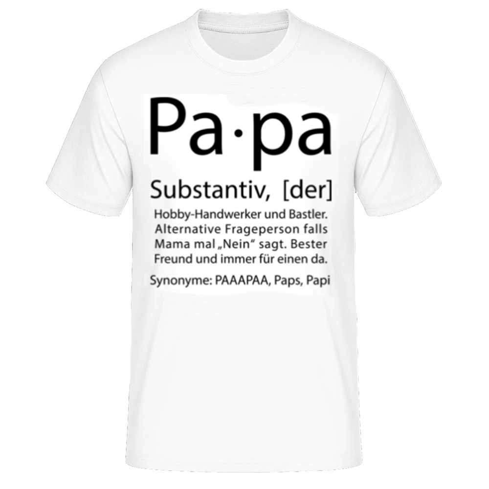 Papa Wörterbuch Vatertag Männer T-Shirt für Herren