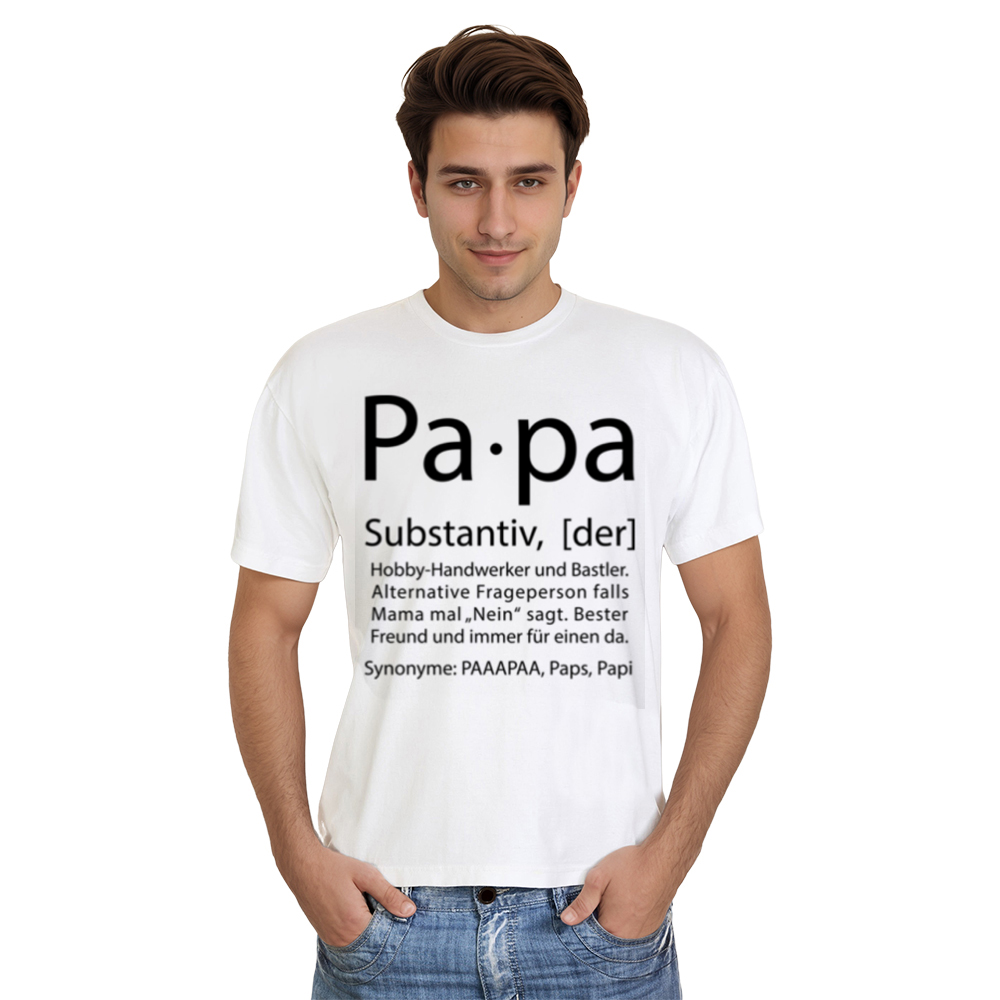 Papa Wörterbuch Vatertag Männer T-Shirt für Herren