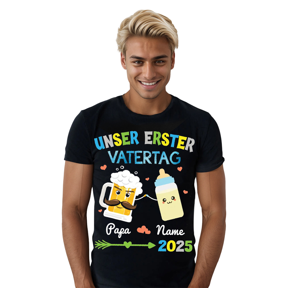 Unser erster Vatertag Männer T-Shirt für Papa 