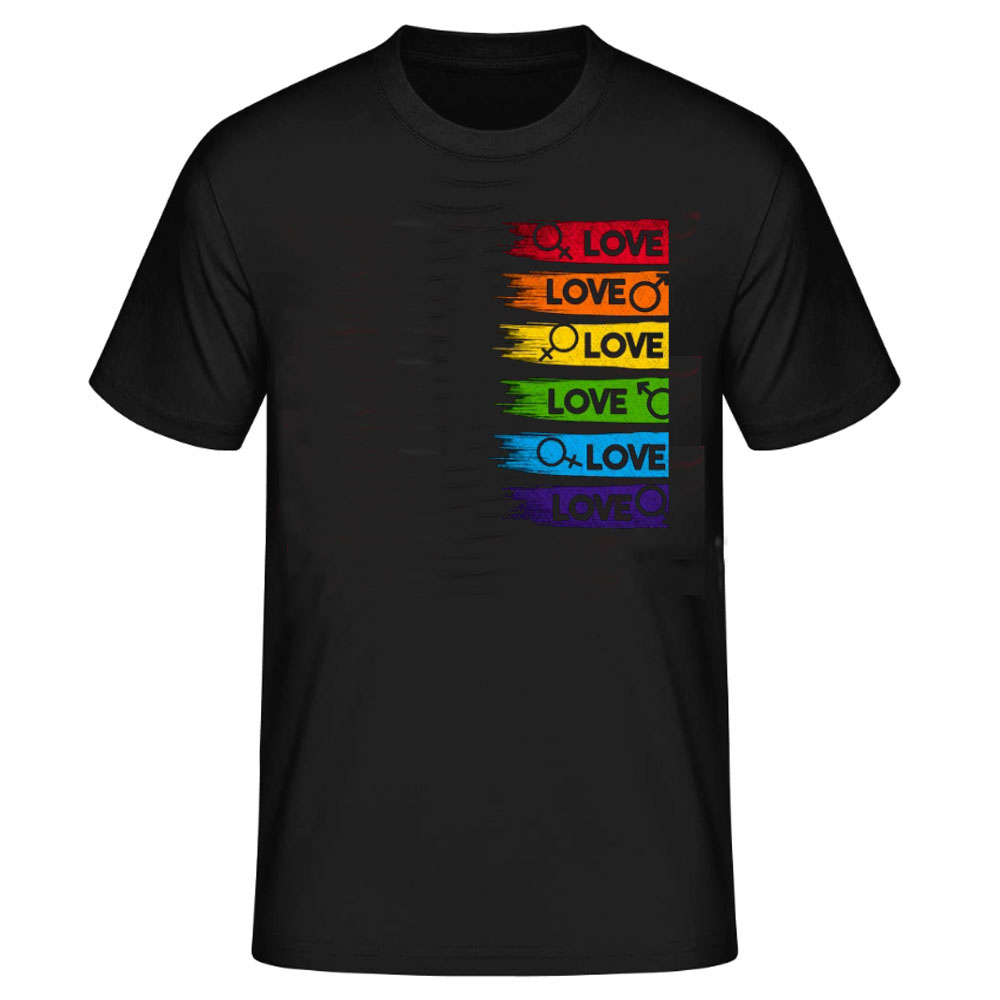Rainbow Flag LGBT LOVE Druck Männer T-Shirt