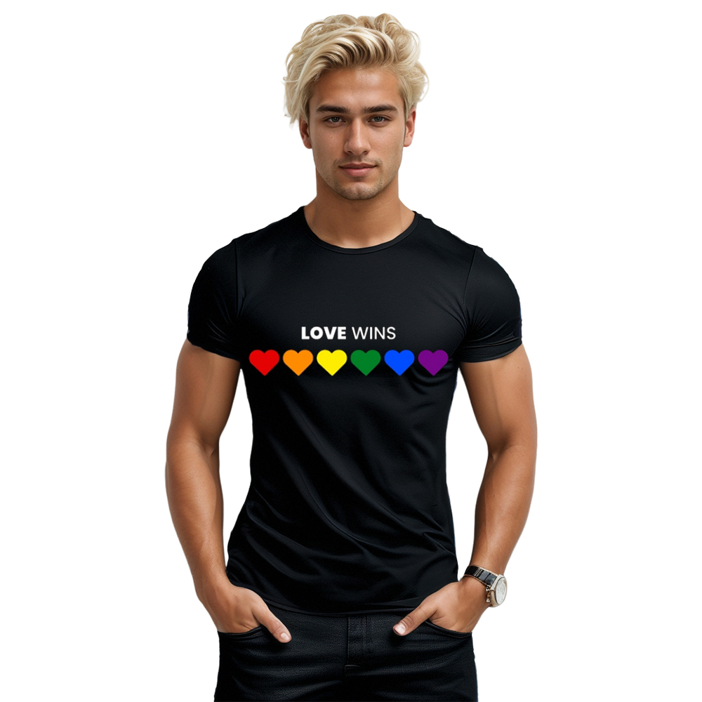Love wins LGBT LOVE WINS Druck Männer T-Shirt
