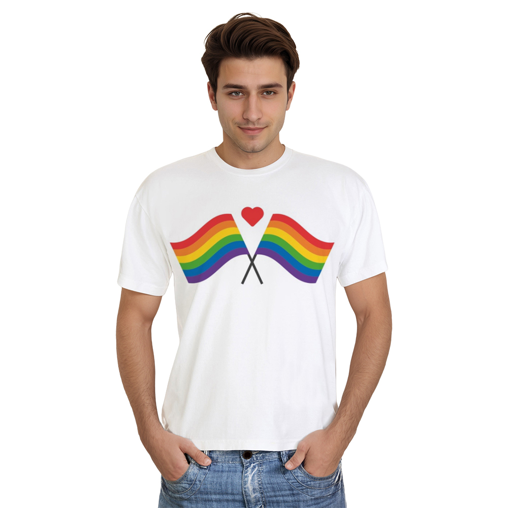 LGBT LOVE Flag Druck Männer T-Shirt