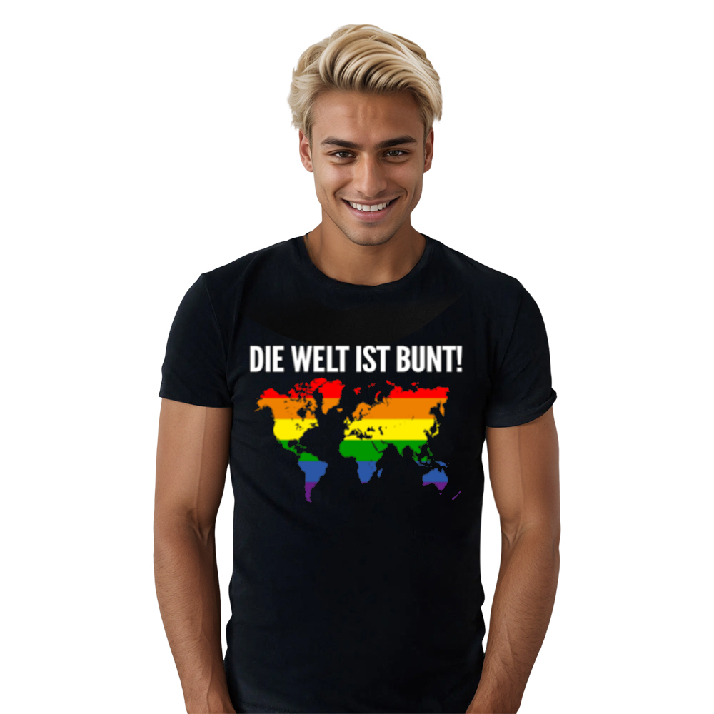 Die Welt Ist Bunt LGBTQ Männer T-Shirt