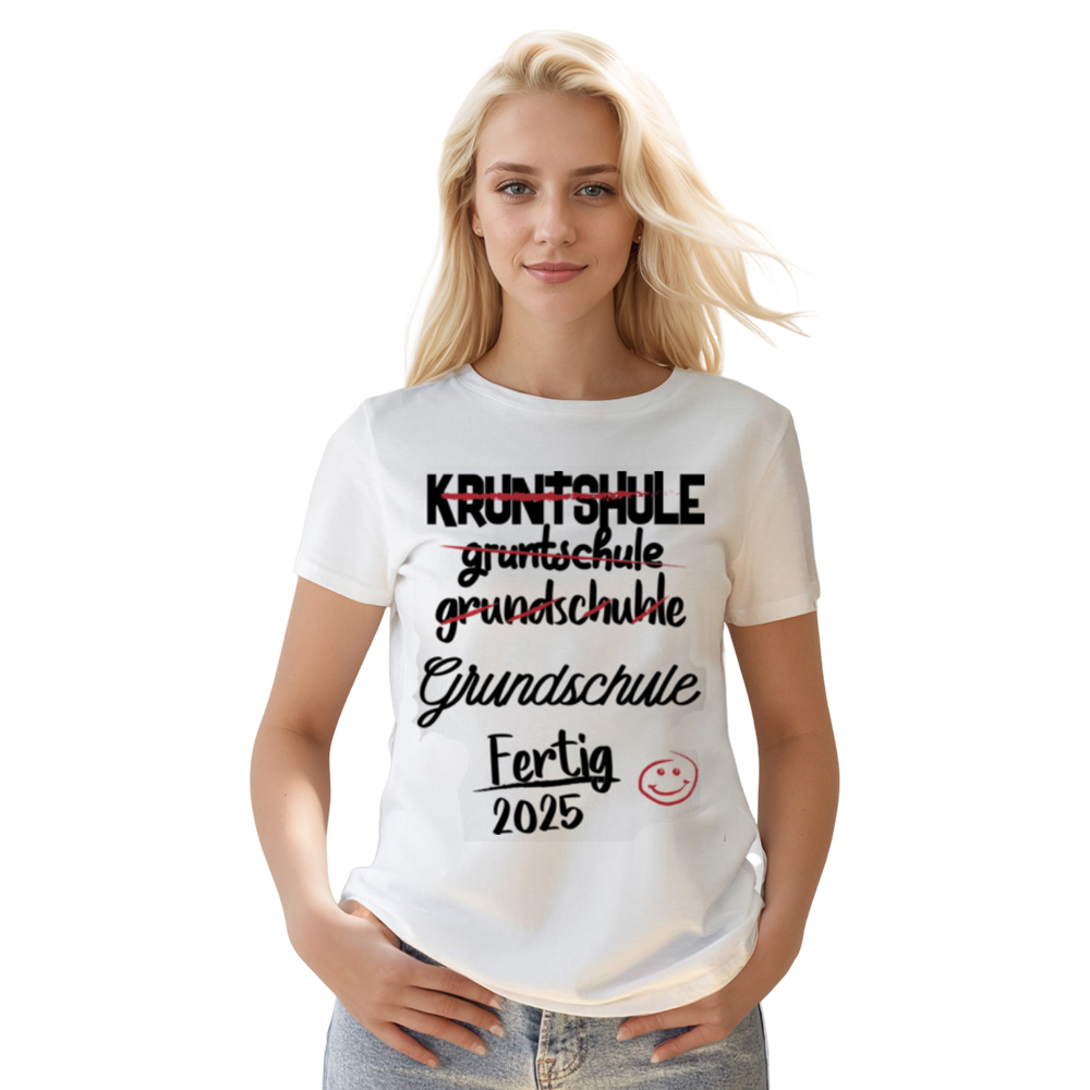Grundschule Fertig 2025 weiß T-Shirt