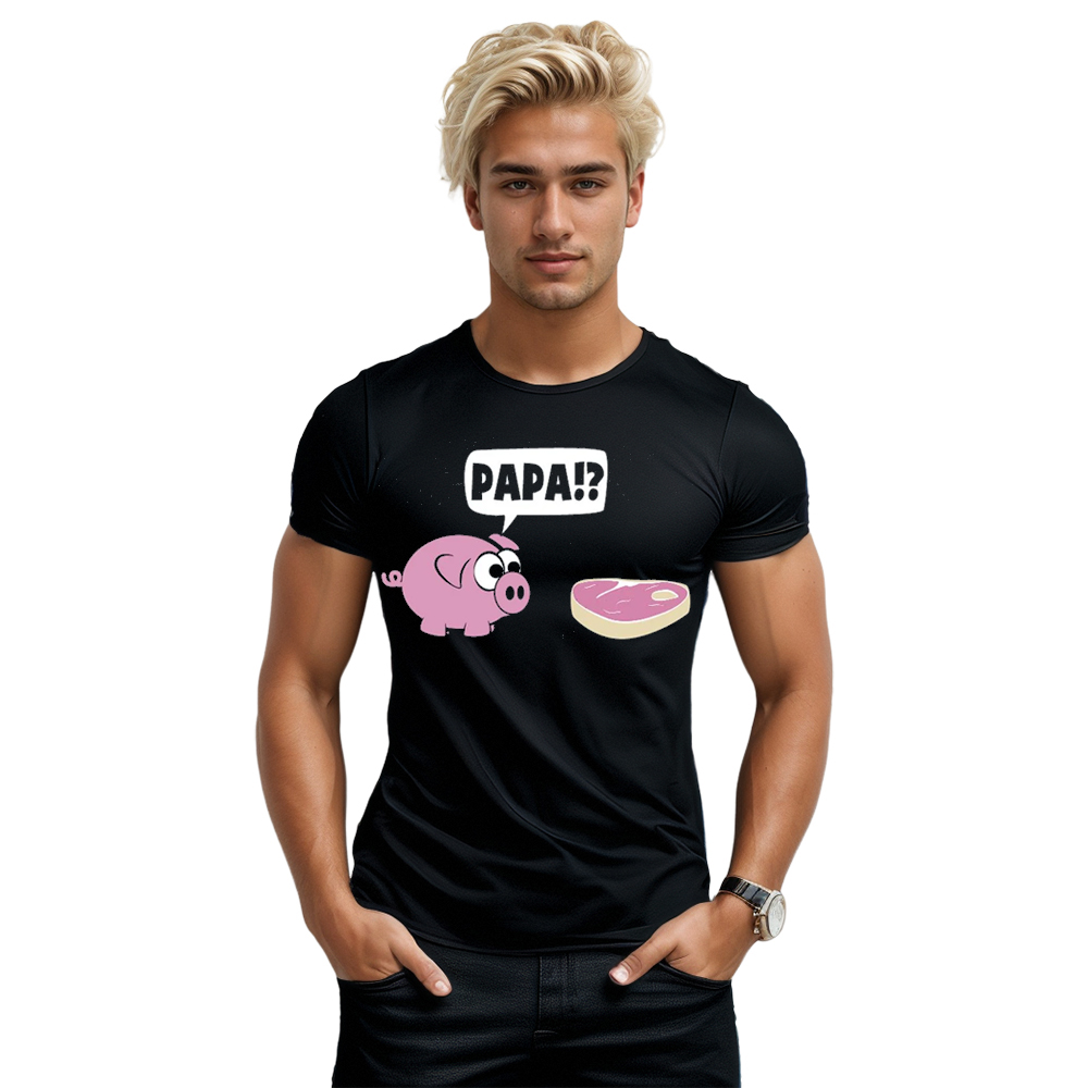 Papa? lustiges schwarz T-Shirt