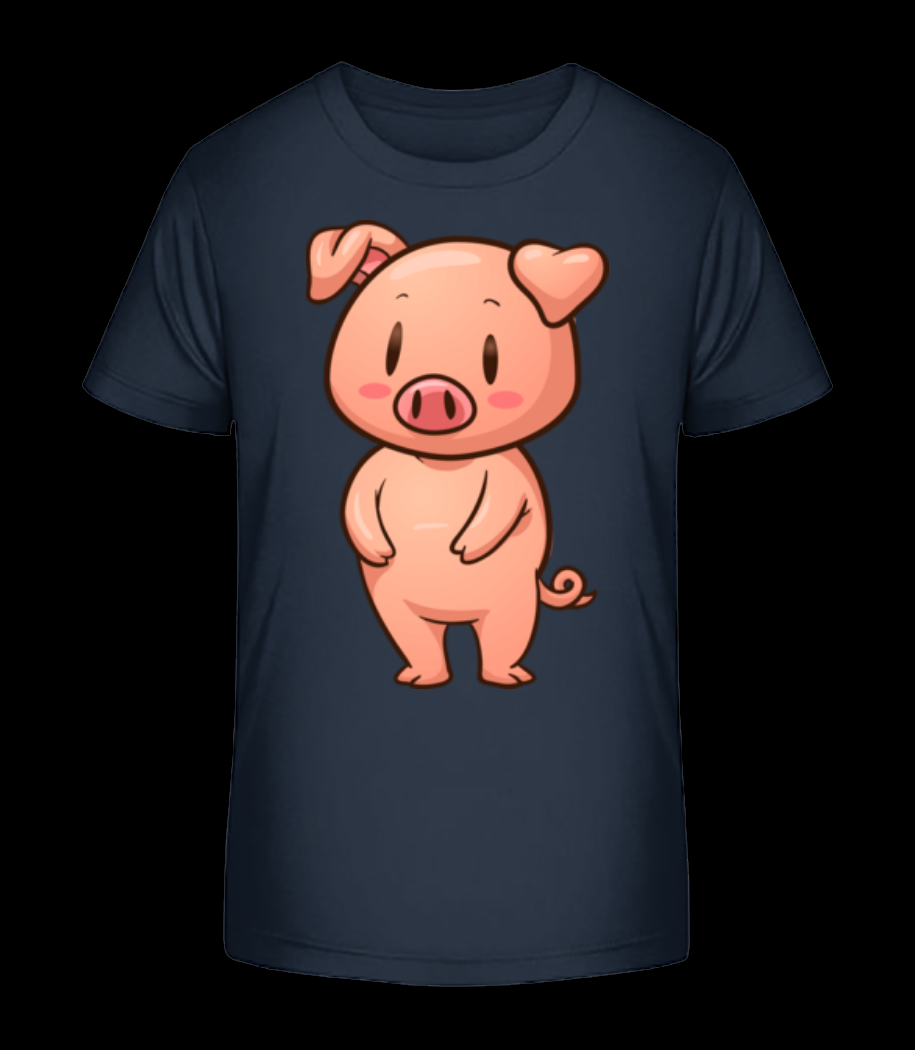 Schweinchen dunkelblau T-Shirt für Herren