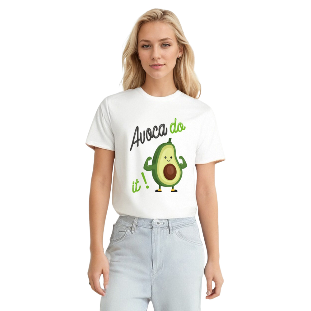 Avocado it! Frauen Sport lustiges weiß T-Shirt