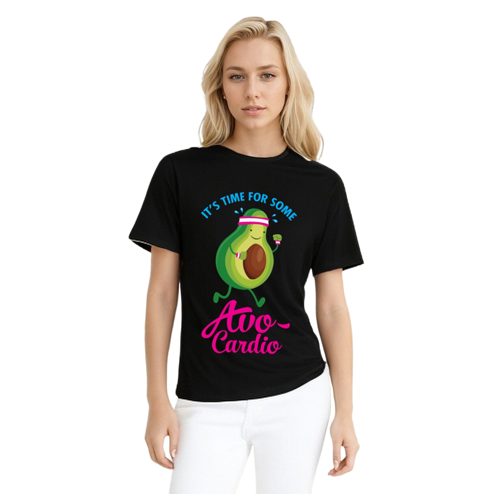 It's Time For Some Avo Cardio - Avocado Läufer Sport lustiges schwarz T-Shirt