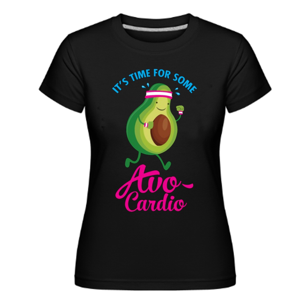 It's Time For Some Avo Cardio - Avocado Läufer Sport lustiges schwarz T-Shirt