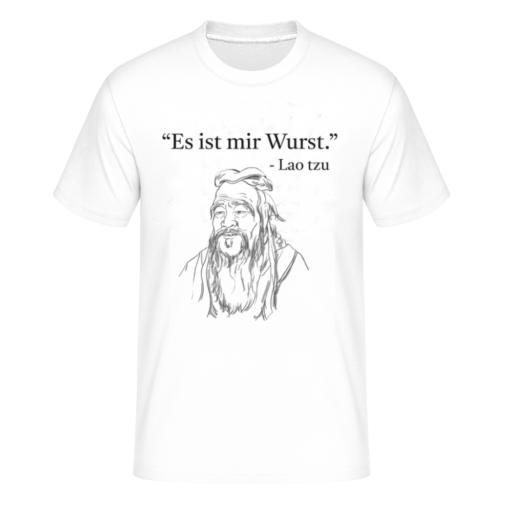 "Lao tzu speaking some german" T-Shirt weiß für Herren