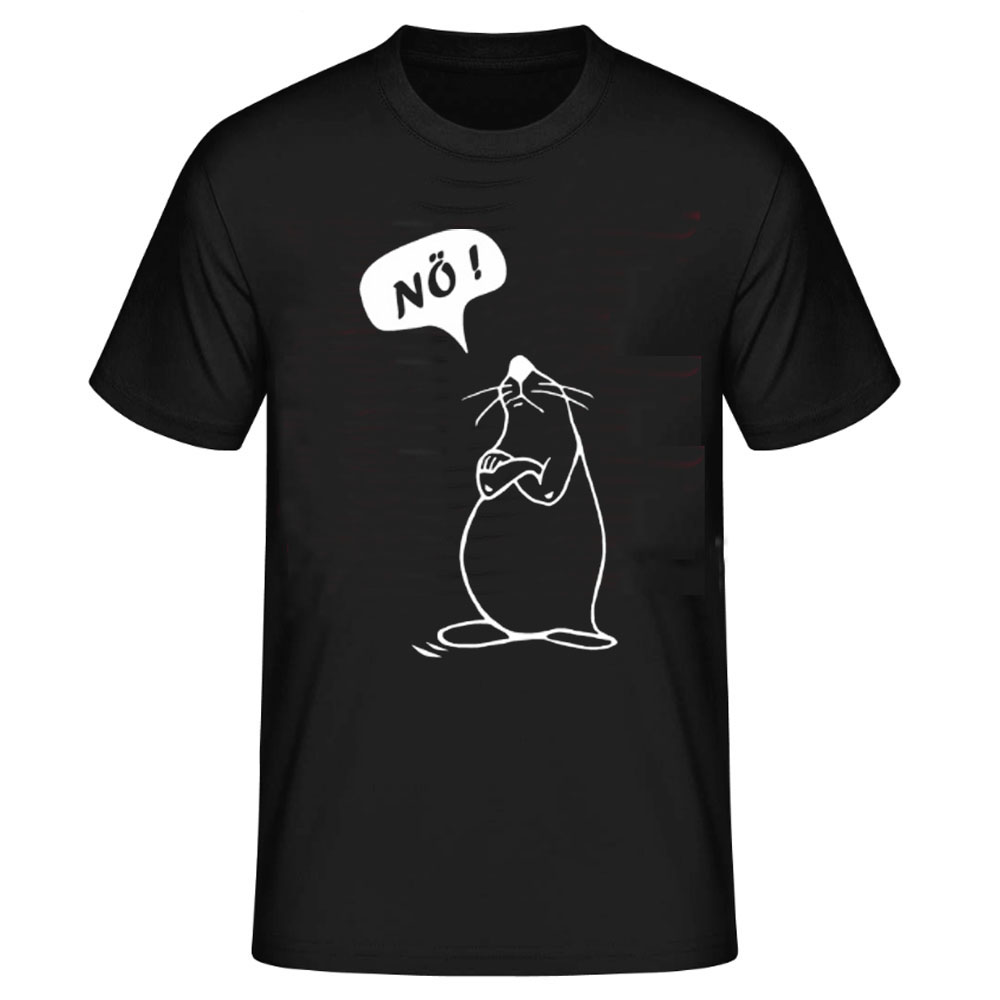 Nö mit Seehund Herren schwarz T-Shirt