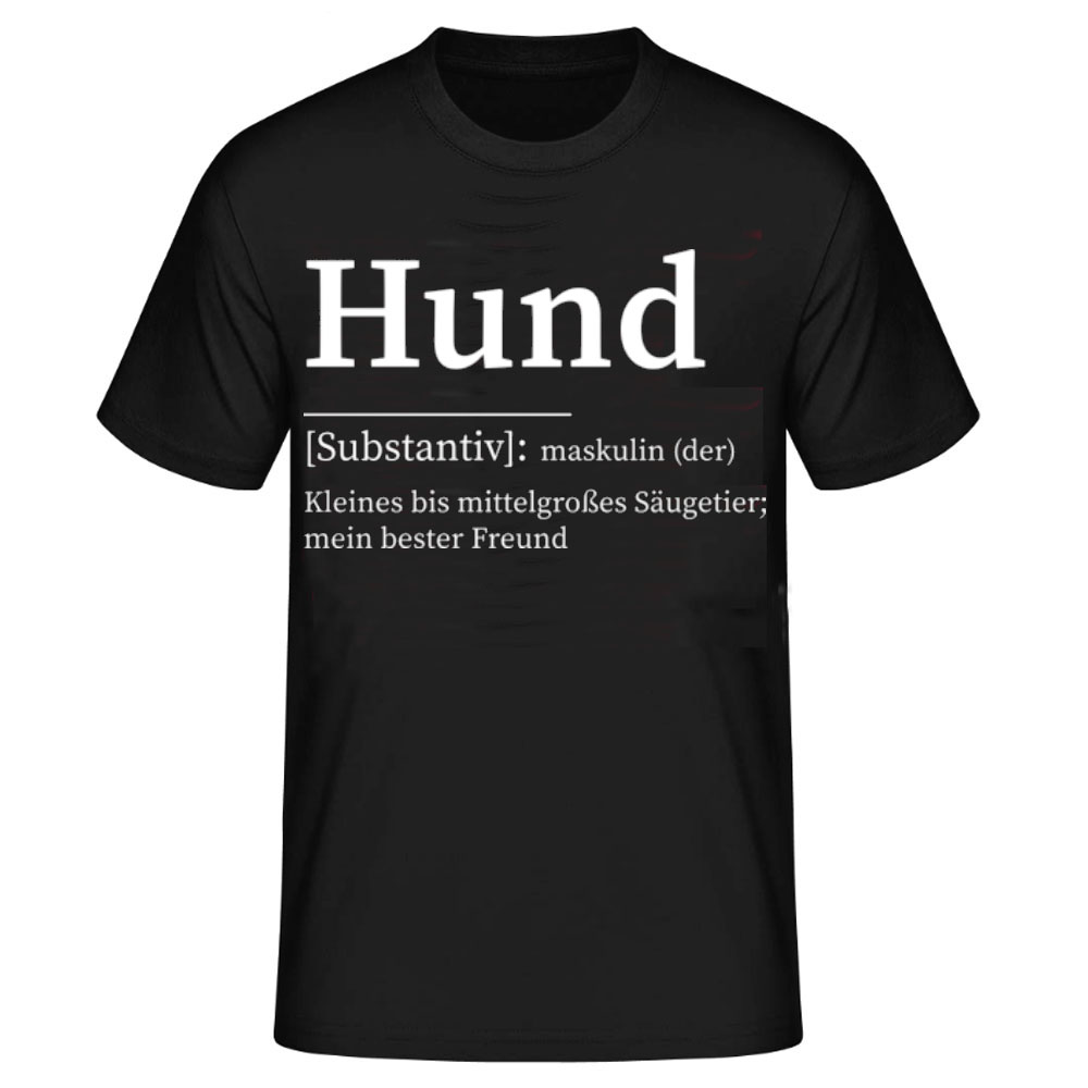Hund Duden Definition schwarz T-Shirt für Herren