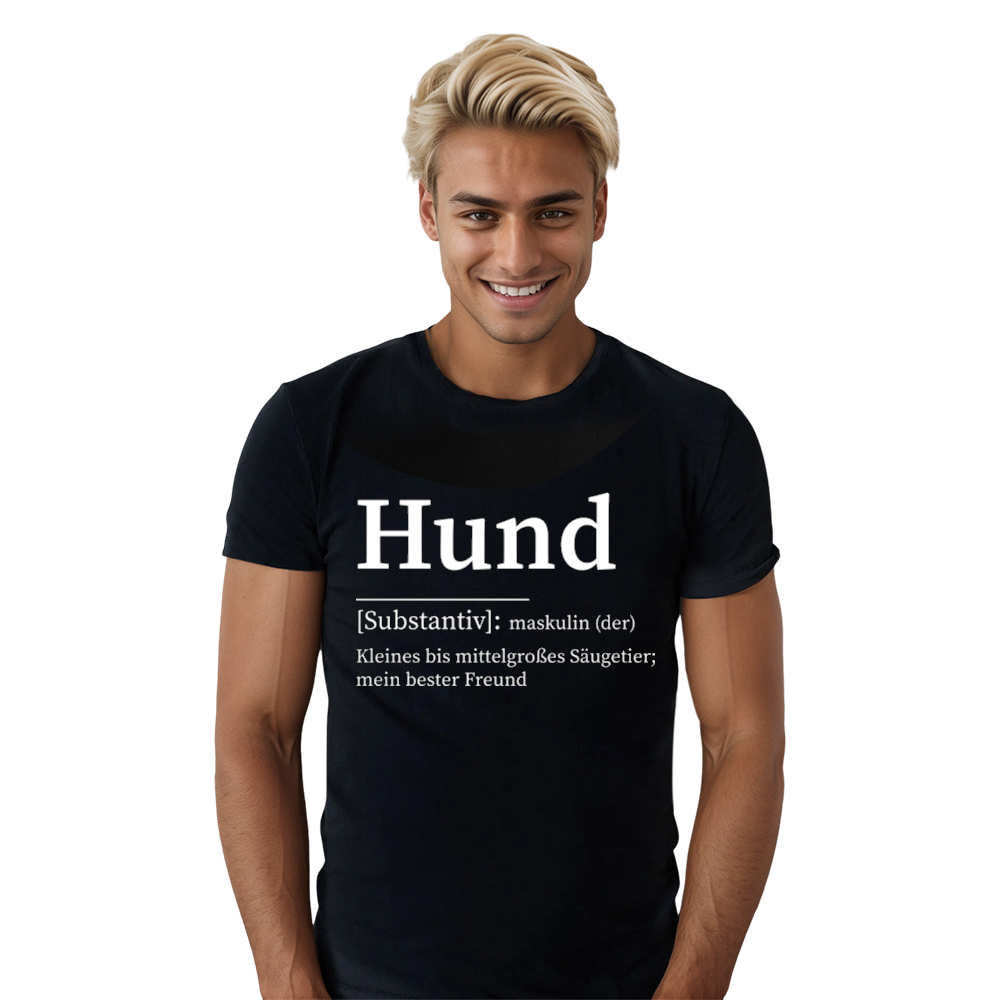 Hund Duden Definition schwarz T-Shirt für Herren