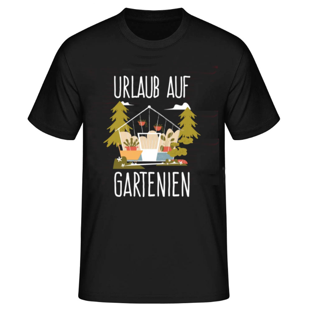Urlaub Auf Gartenien schwarz T-Shirt für Herren
