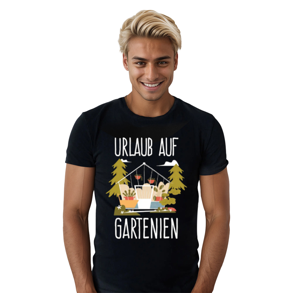 Urlaub Auf Gartenien schwarz T-Shirt für Herren