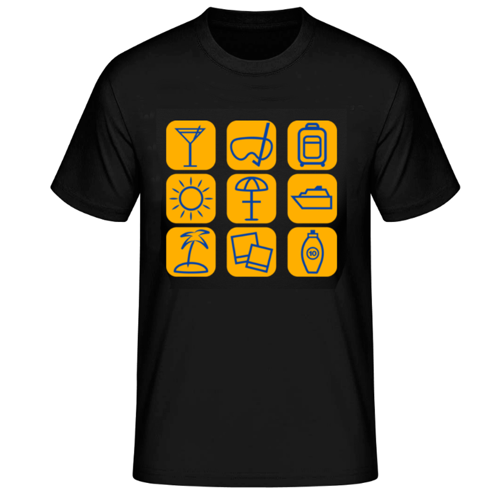 Sommerferien schwarz T-Shirt für Herren 