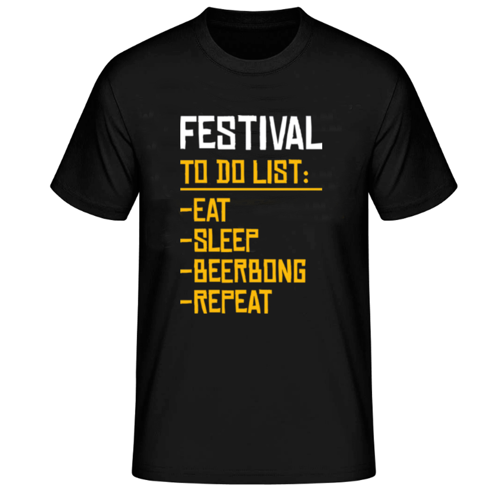 Festival To Do List schwarz T-Shirt für Herren 