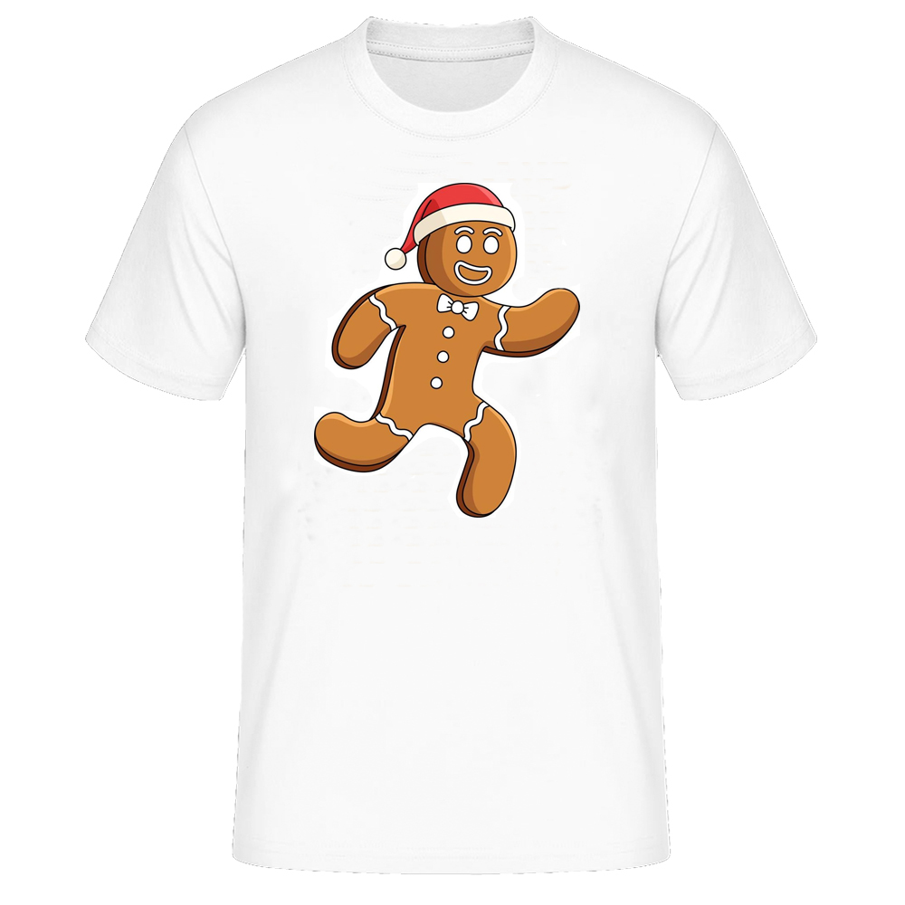 Weihnachten Lebkuchen Druck lustig weiß T-Shirt