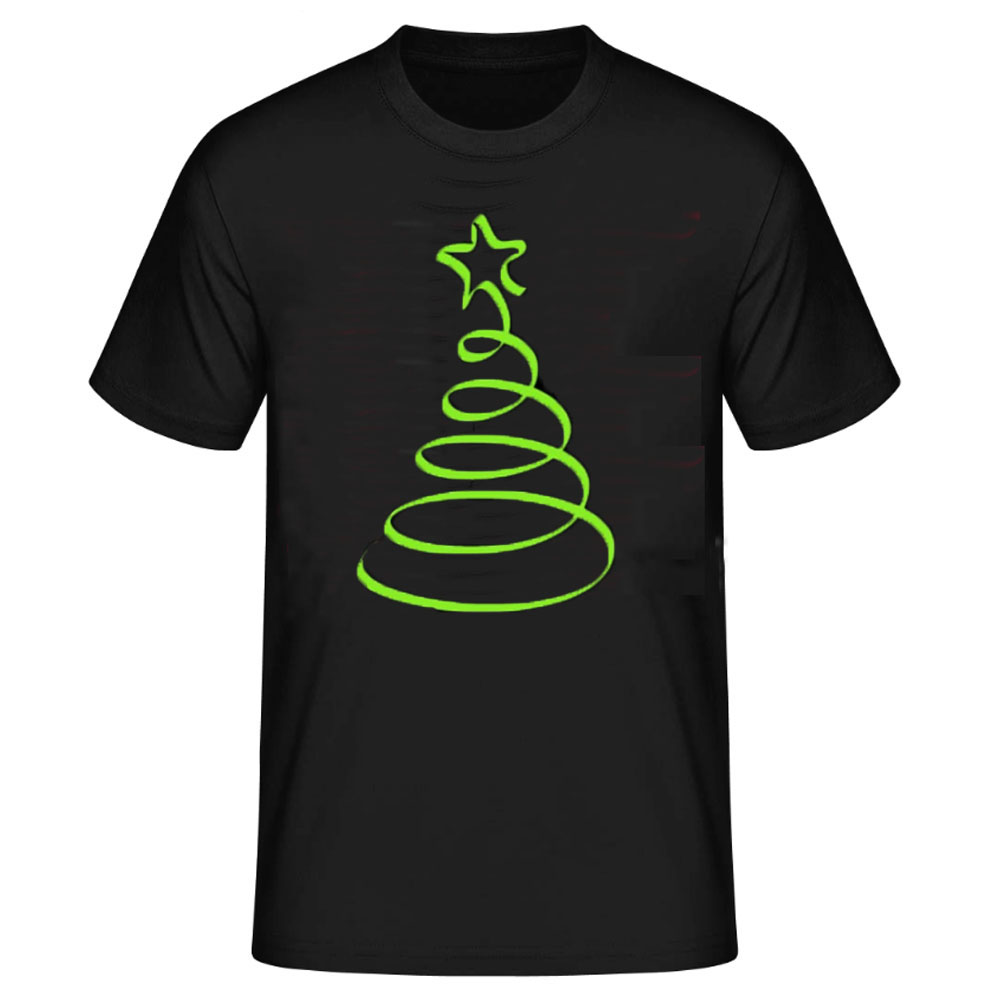 Weihnachten schwarz Weihnachtsbaum Druck lustig T-Shirt