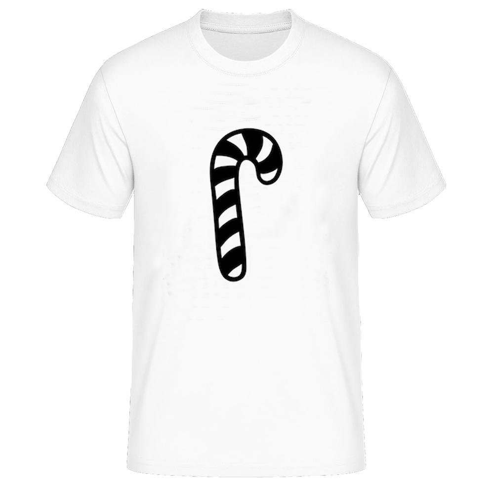Frohe Weihnachten weiß unisex Süßigkeiten Druck lustiges T-Shirt 