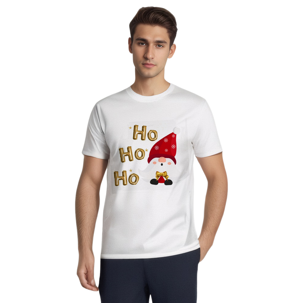 Weihnachten Ho ho ho with Santa weiß T-Shirt