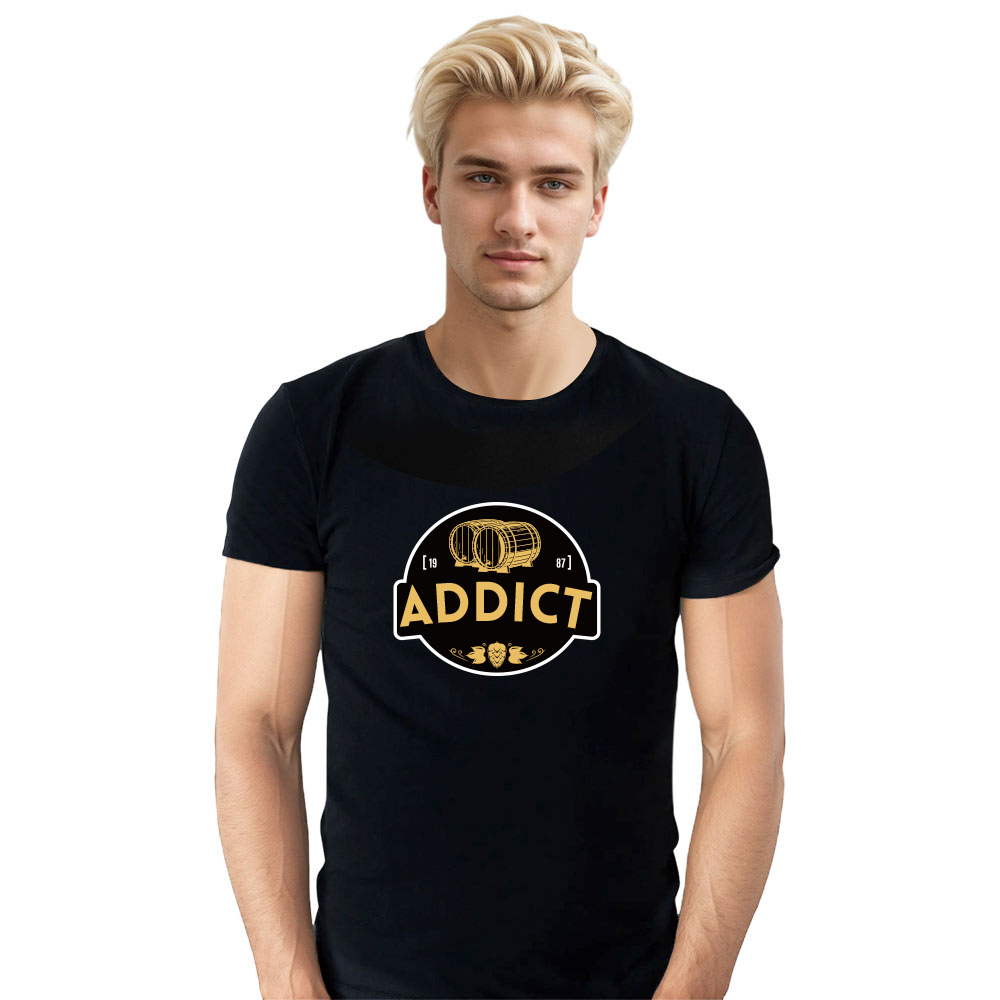 T-shirt Noir 'Addict' Costume Ver.A