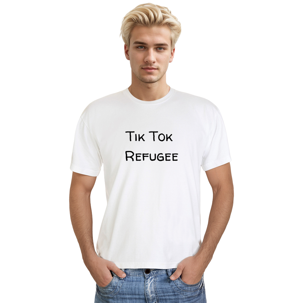 T-shirt Texte 'Tik Tok Refugee'