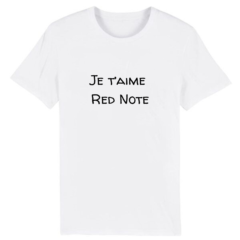 T-shirt Texte 'Je t'aime Red Note'