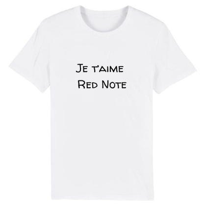 T-shirt Texte 'Je t'aime Red Note'