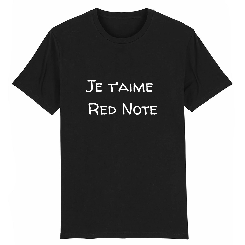 T-shirt Texte 'Je t'aime Red Note'