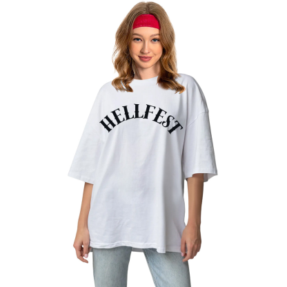 T-shirt Texte 'Hellfest' Costume