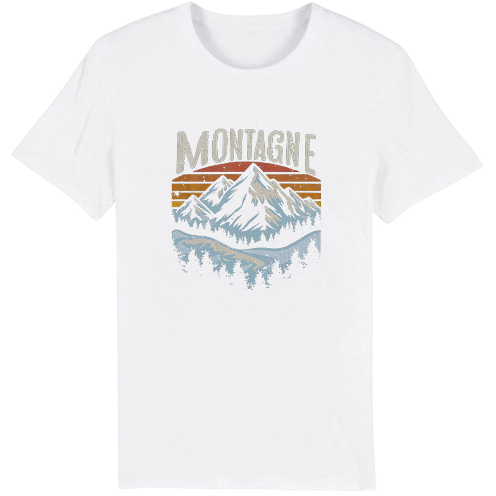 T-shirt Adulte Naturellement Montagne Enneigée Costume 