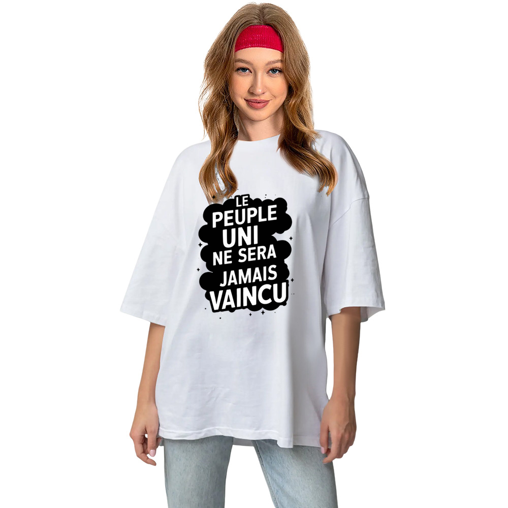 T-shirt' Le Peuple Uni Ne Sera Jamais Vaincu' Costume Ver.A