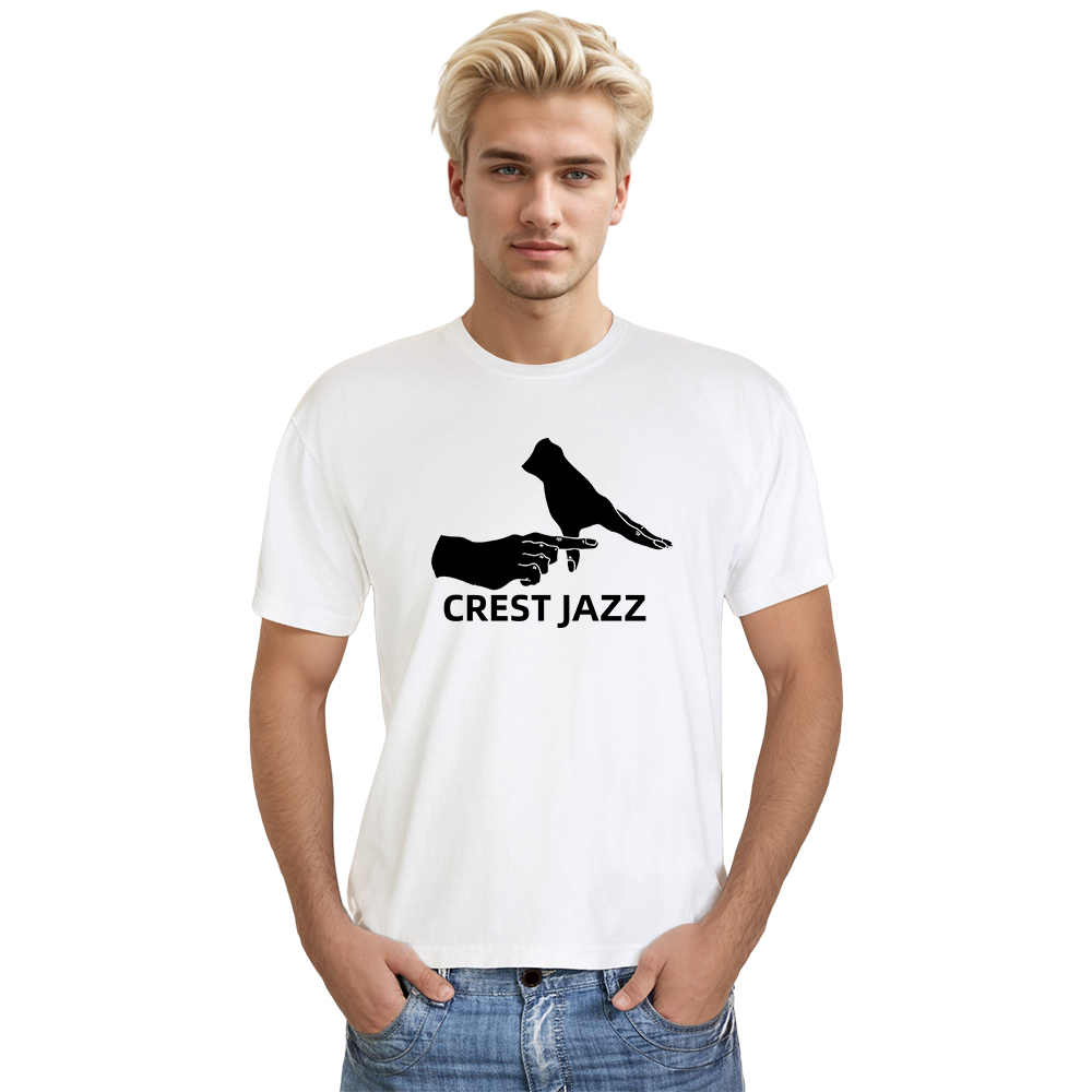 T-shirt Blanc et Noir 'Crest Jazz' Costume