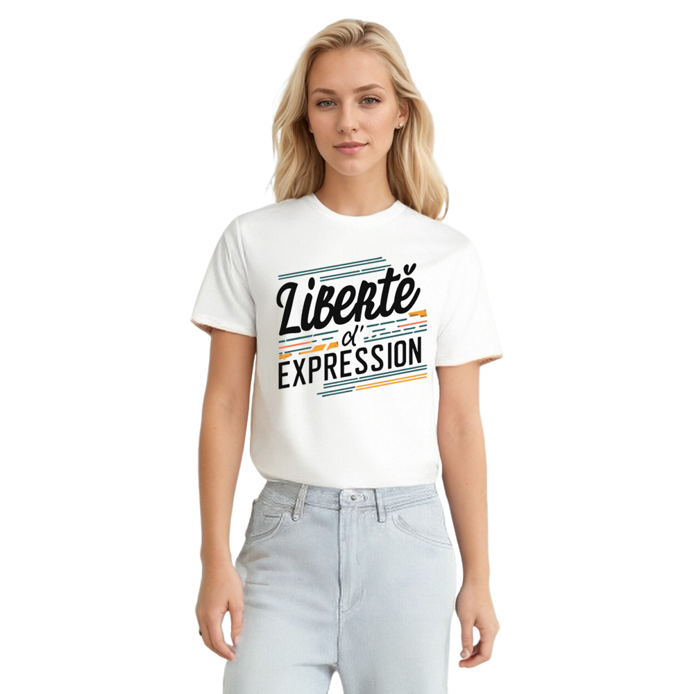 T-shirt Texte 'Liberté d'Expression' Costume