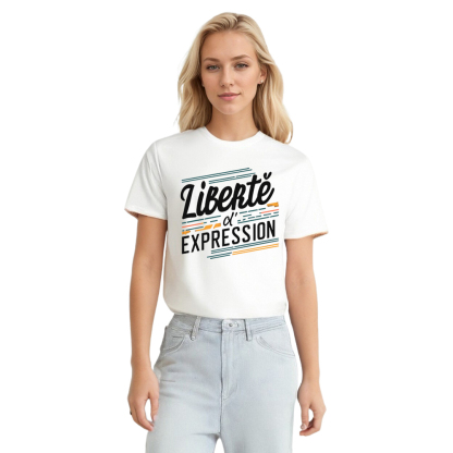 T-shirt Texte 'Liberté d'Expression' Costume