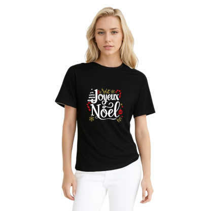 T-shirt Texte 'Joyeux Noël' Pour Noël