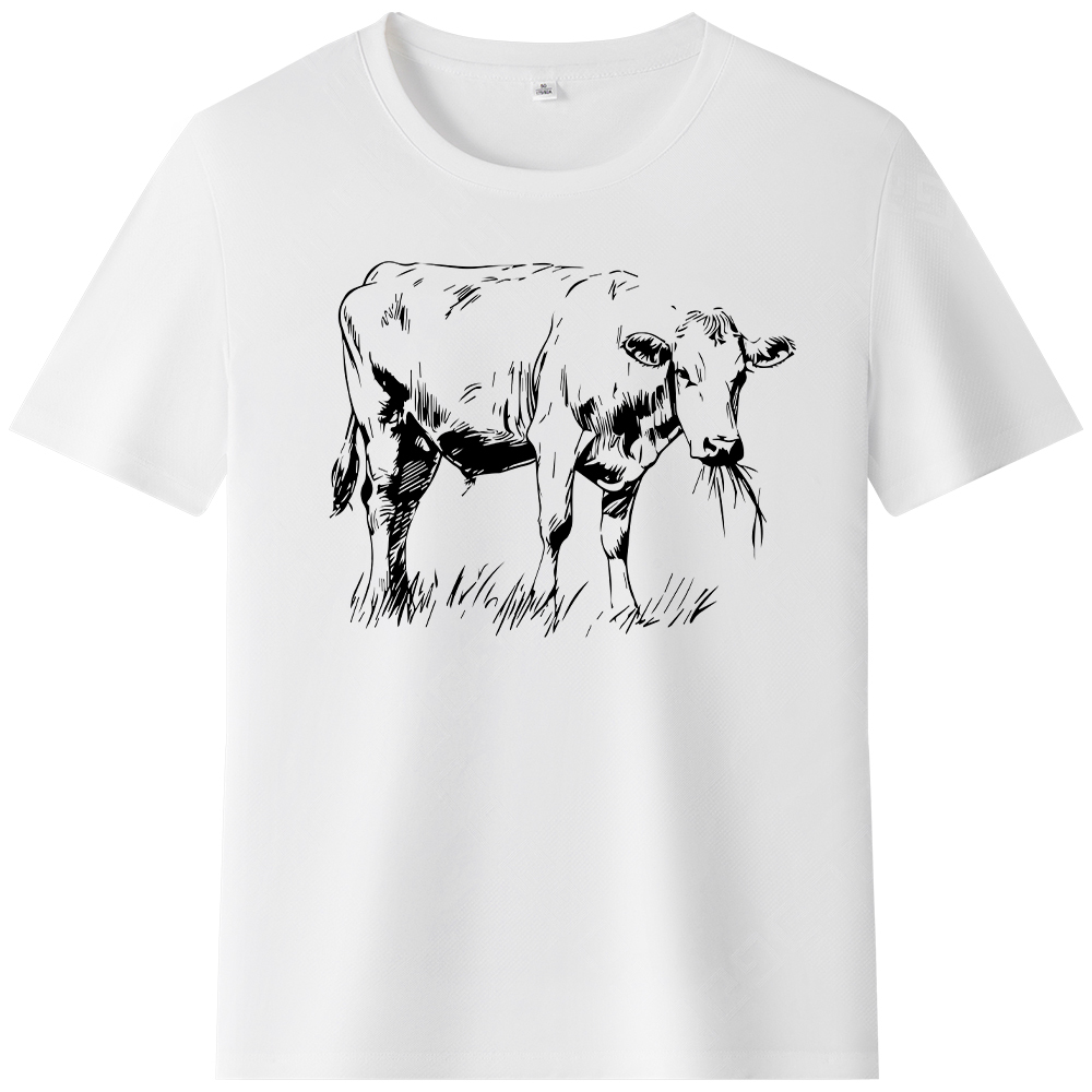 T-shirt Lignes Simples - Vache