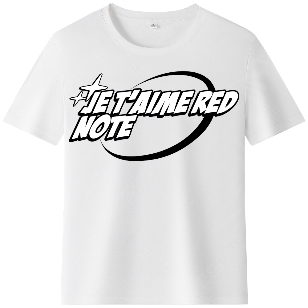 T-shirt Texte 'Je t’aime Red Note'
