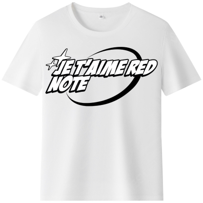 T-shirt Texte 'Je t’aime Red Note'