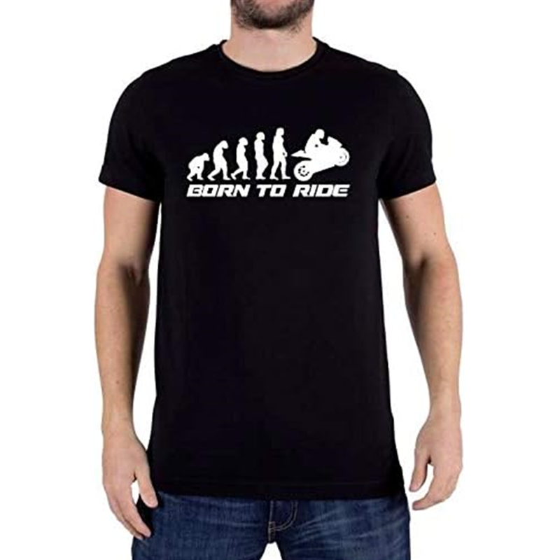 T-shirt Noir Moto Homme Motard 'Born to Ride'