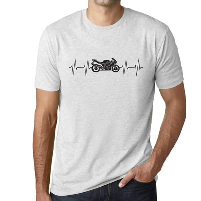 T-shirt Homme Battement De Cœur De La Moto Costume